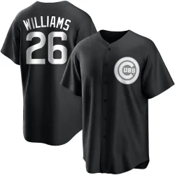 Chicago Cubs Billy Williams White Replica Men's Black/ Player Jersey