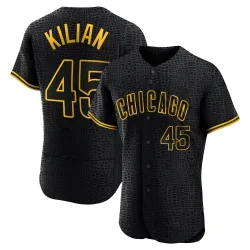 Chicago Cubs Caleb Kilian Black Authentic Men's Snake Skin City Player Jersey