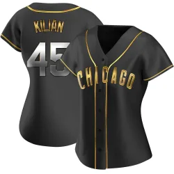 Chicago Cubs Caleb Kilian Black Golden Replica Women's Alternate Player Jersey