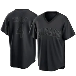 Chicago Cubs Caleb Knight Black Replica Men's Pitch Fashion Player Jersey