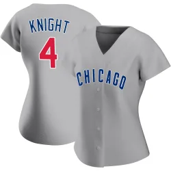 Chicago Cubs Caleb Knight Gray Authentic Women's Road Player Jersey