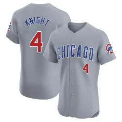 Chicago Cubs Caleb Knight Gray Elite Men's Road Player Jersey