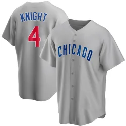 Chicago Cubs Caleb Knight Gray Replica Men's Road Player Jersey