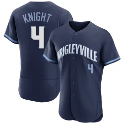 Chicago Cubs Caleb Knight Navy Authentic Men's 2021 City Connect Player Jersey