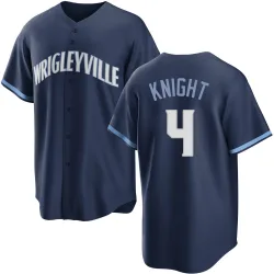 Chicago Cubs Caleb Knight Navy Replica Men's 2021 City Connect Player Jersey