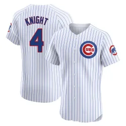 Chicago Cubs Caleb Knight White Elite Men's Home Player Jersey