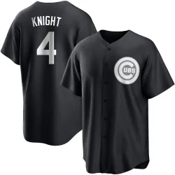 Chicago Cubs Caleb Knight White Replica Youth Black/ Player Jersey