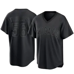 Chicago Cubs Caleb Thielbar Black Replica Men's Pitch Fashion Player Jersey