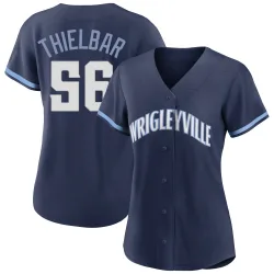 Chicago Cubs Caleb Thielbar Navy Authentic Women's 2021 City Connect Player Jersey