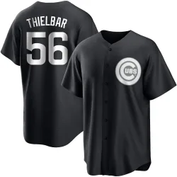 Chicago Cubs Caleb Thielbar White Replica Men's Black/ Player Jersey