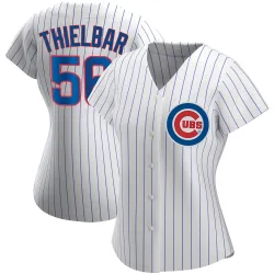 Chicago Cubs Caleb Thielbar White Replica Women's Home Player Jersey