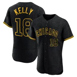 Chicago Cubs Carson Kelly Black Authentic Men's Snake Skin City Player Jersey