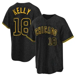 Chicago Cubs Carson Kelly Black Replica Men's Snake Skin City Player Jersey