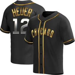 Chicago Cubs Codi Heuer Black Golden Replica Men's Alternate Player Jersey