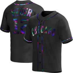 Chicago Cubs Codi Heuer Black Holographic Replica Youth Alternate Player Jersey