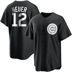 Chicago Cubs Codi Heuer White Replica Men's Black/ Player Jersey