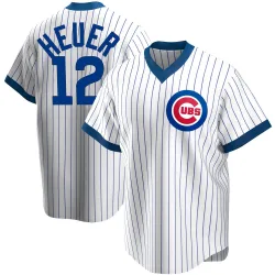 Chicago Cubs Codi Heuer White Replica Men's Home Cooperstown Collection Player Jersey