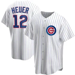 Chicago Cubs Codi Heuer White Replica Men's Home Player Jersey