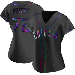 Chicago Cubs Cody Poteet Black Holographic Replica Women's Alternate Player Jersey