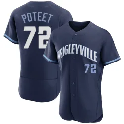 Chicago Cubs Cody Poteet Navy Authentic Men's 2021 City Connect Player Jersey