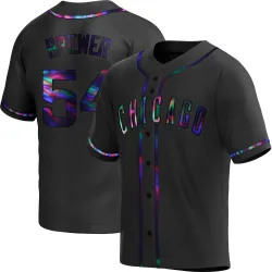 Chicago Cubs Colten Brewer Black Holographic Replica Men's Alternate Player Jersey