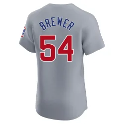 Chicago Cubs Colten Brewer Gray Elite Men's Road Player Jersey