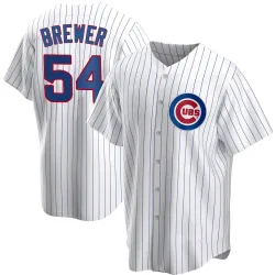 Chicago Cubs Colten Brewer White Replica Men's Home Player Jersey