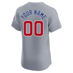 Chicago Cubs Custom Gray Elite Men's Road Player Jersey