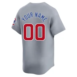 Chicago Cubs Custom Gray Limited Men's Road Player Jersey