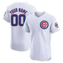 Chicago Cubs Custom White Elite Men's Home Player Jersey