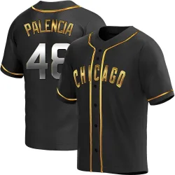 Chicago Cubs Daniel Palencia Black Golden Replica Youth Alternate Player Jersey