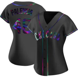 Chicago Cubs Daniel Palencia Black Holographic Replica Women's Alternate Player Jersey