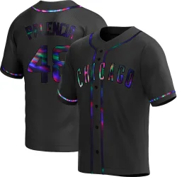 Chicago Cubs Daniel Palencia Black Holographic Replica Youth Alternate Player Jersey