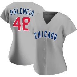 Chicago Cubs Daniel Palencia Gray Authentic Women's Road Player Jersey