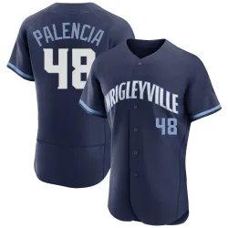 Chicago Cubs Daniel Palencia Navy Authentic Men's 2021 City Connect Player Jersey