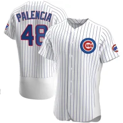 Chicago Cubs Daniel Palencia White Authentic Men's Home Player Jersey