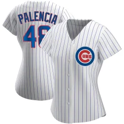 Chicago Cubs Daniel Palencia White Authentic Women's Home Player Jersey