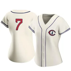 Chicago Cubs Dansby Swanson Cream Authentic Women's 2022 Field Of Dreams Player Jersey