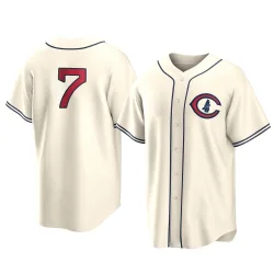 Chicago Cubs Dansby Swanson Cream Replica Men's 2022 Field Of Dreams Player Jersey