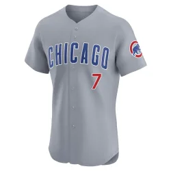 Chicago Cubs Dansby Swanson Gray Elite Men's Road Player Jersey