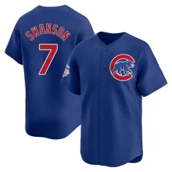 Chicago Cubs Dansby Swanson Royal Limited Men's Alternate Player Jersey