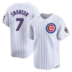 Chicago Cubs Dansby Swanson White Limited Men's Home Player Jersey