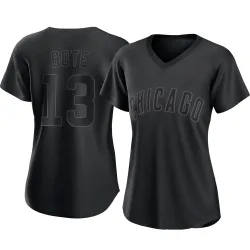 Chicago Cubs David Bote Black Replica Women's Pitch Fashion Player Jersey