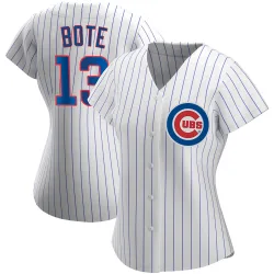 Chicago Cubs David Bote White Authentic Women's Home Player Jersey