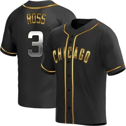 Chicago Cubs David Ross Black Golden Replica Men's Alternate Player Jersey