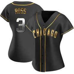 Chicago Cubs David Ross Black Golden Replica Women's Alternate Player Jersey