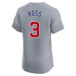 Chicago Cubs David Ross Gray Elite Men's Road Player Jersey