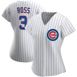 Chicago Cubs David Ross White Authentic Women's Home Player Jersey