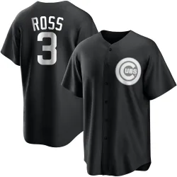 Chicago Cubs David Ross White Replica Men's Black/ Player Jersey