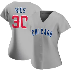 Chicago Cubs Edwin Rios Gray Authentic Women's Road Player Jersey